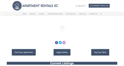 Desktop Screenshot of apartmentrentalskc.com